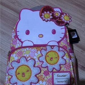 Loungefly Sanrio Hello Kitty Floral Backpack - Pink and Yellow